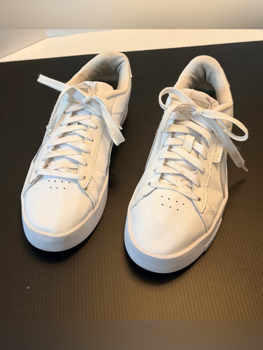Puma White Low-Top Leather Sneakers